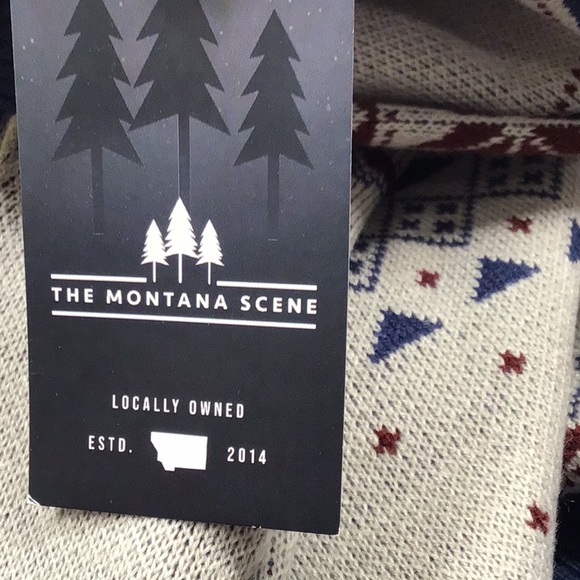 Montana Scene Montana Christmas Sweater, gray, M, NWT - Picture 10 of 11